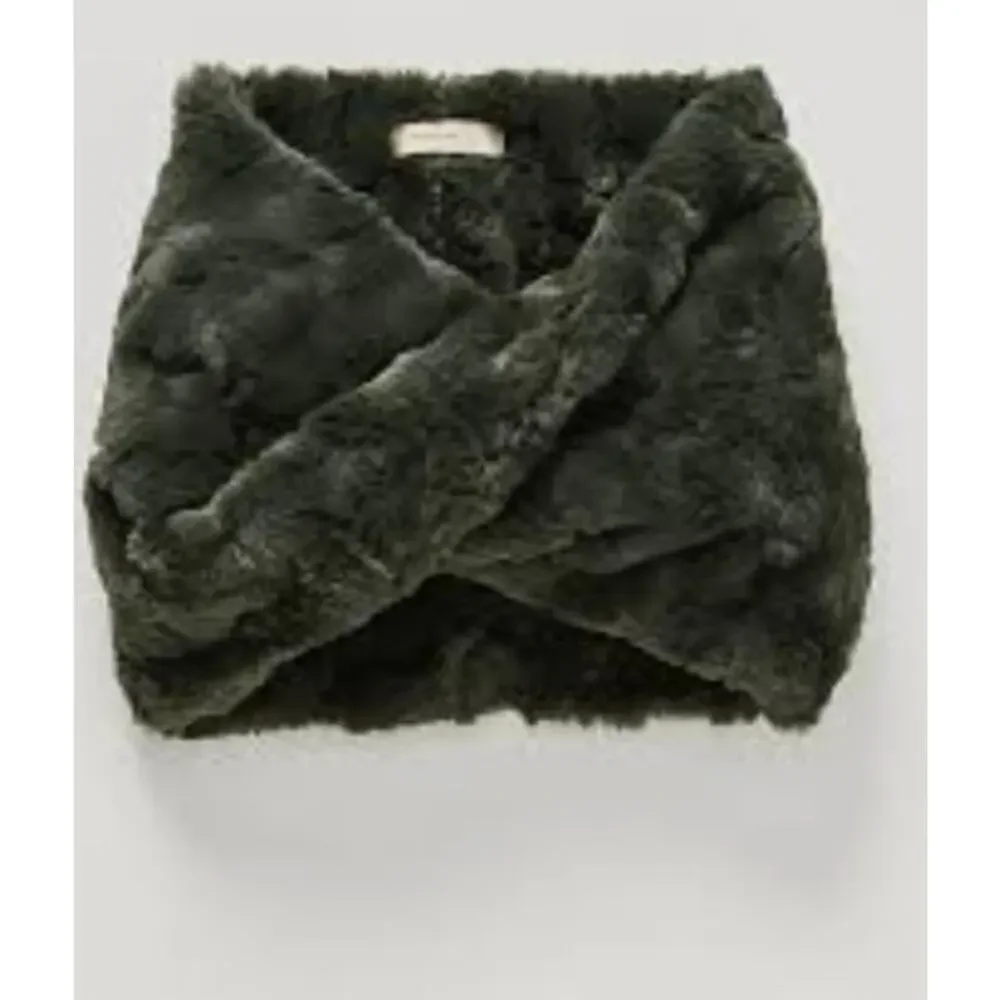 NWT Anthropologie Roxy Faux Fur Cowl Infinity Scarf Snood Neck Warmer, One Size